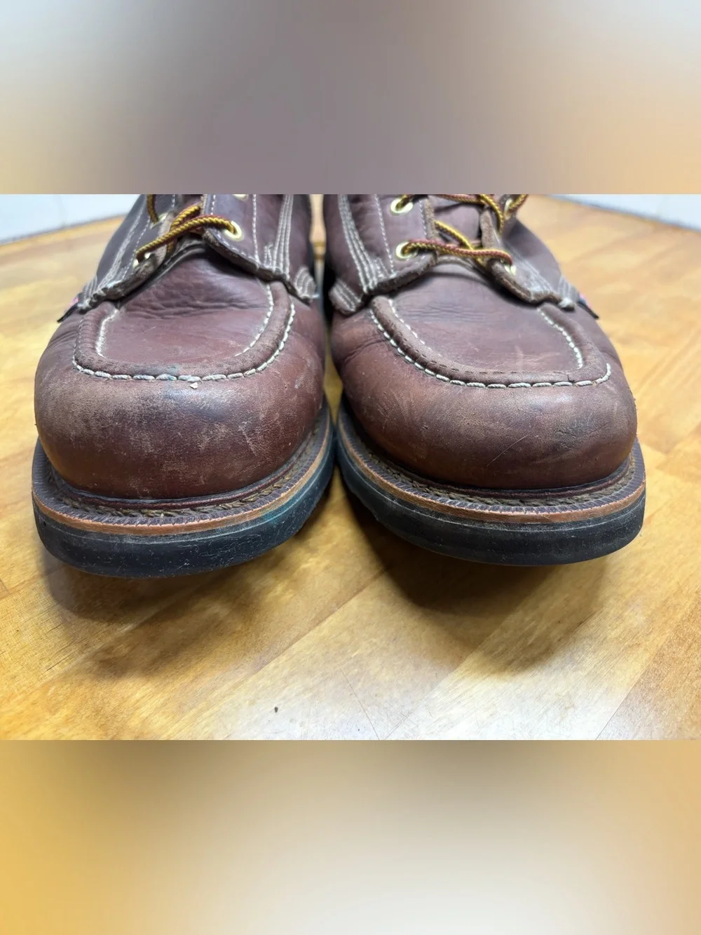 Thorogood American Heritage 6” Moc Toe Work Boots Brown 12 EE Made USA